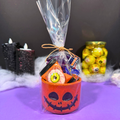 Pote de cerâmica Halloween Abóbora com doces – Casa da Bruxa