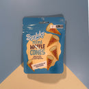 Mini Cones Wafer com Chocolate Branco Bonjuks 50g