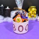 Pote de cerâmica Halloween Boo com doces – Casa da Bruxa