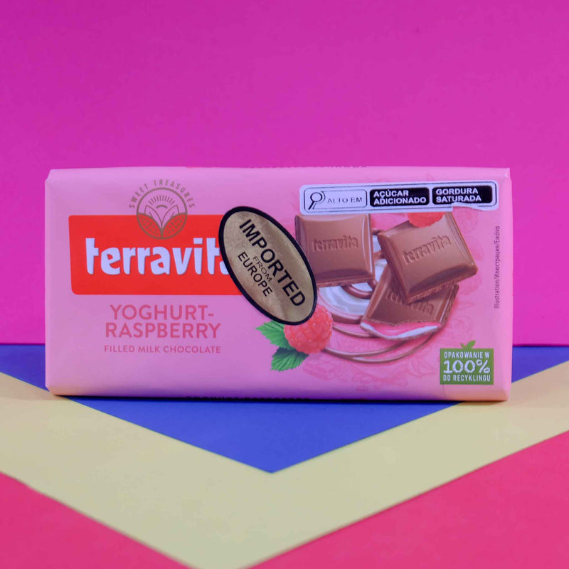 Barra de Chocolate Terravita Iogurte de Framboesa 100g