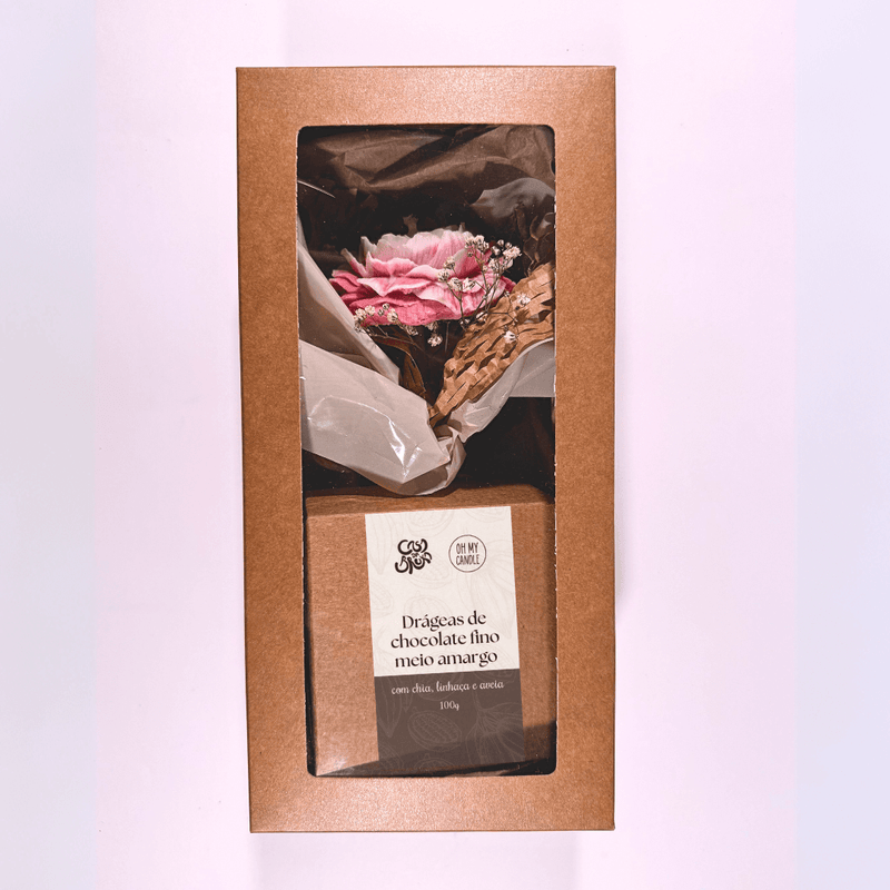 Buquê de Velas e Chocolate P - Frete Grátis