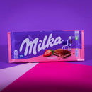 Chocolate Milka Recheado Strawberry Yogurt 100g Casa da Bruxa