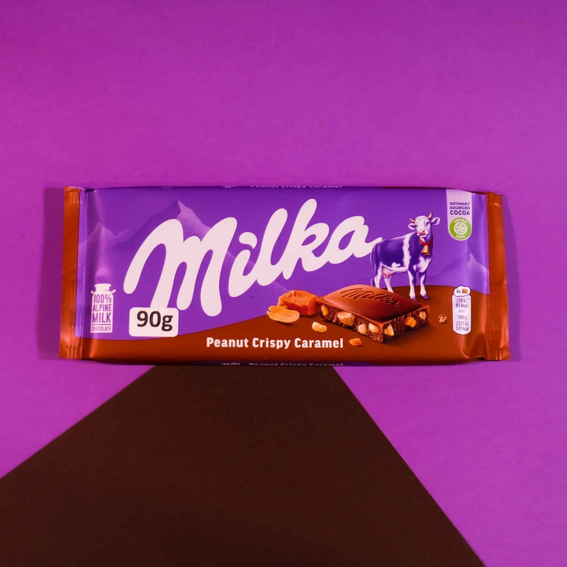 Chocolate Milka Amendoim e Caramelo Crocante 90g