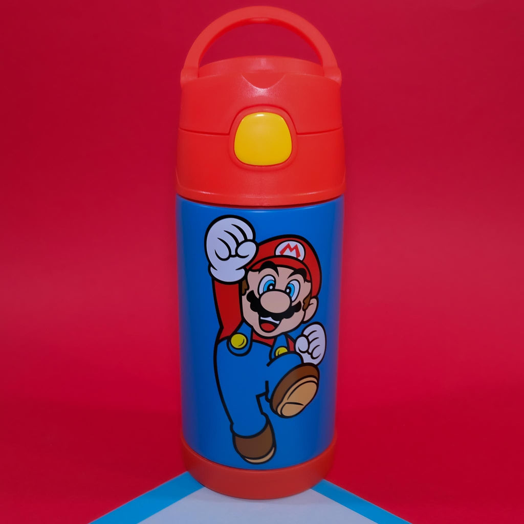 Garrafa Cantil Click Com Canudo Super Mario Bros Nintendo 300ML