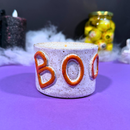 Vela aromática Halloween Boo Laranja, aroma caramelo – Casa da Bruxa