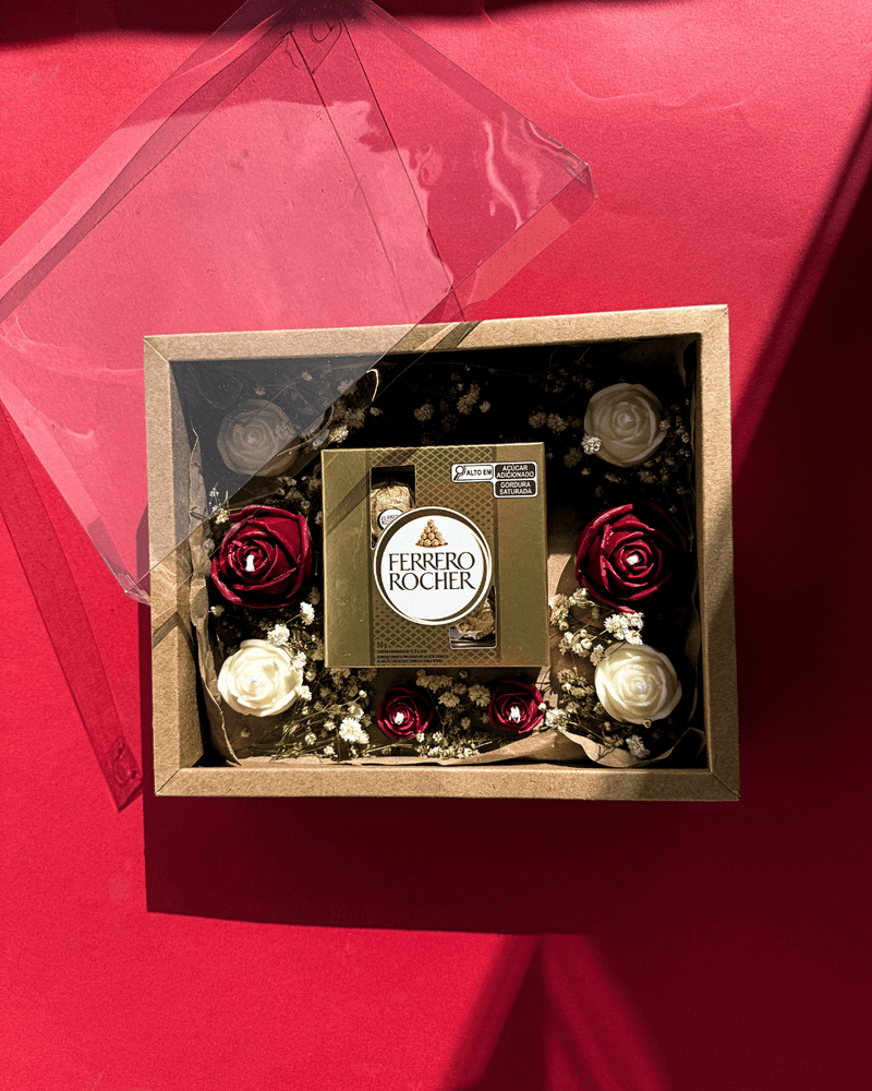 Caixa de Velas com Chocolate - Dia dos Namorados