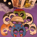 Máscaras de Halloween de brinde nos kits