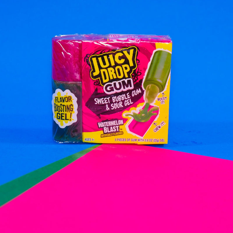 Chiclete Juicy Drop Bubble Gum - Sour Gel - 71g